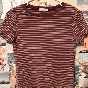 striped short sleeve shirt